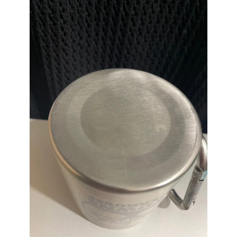 2 Towns Ciderhouse Stainless Steel Carabiner Camp Mug Cup